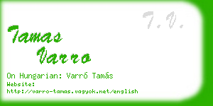 tamas varro business card