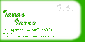 tamas varro business card